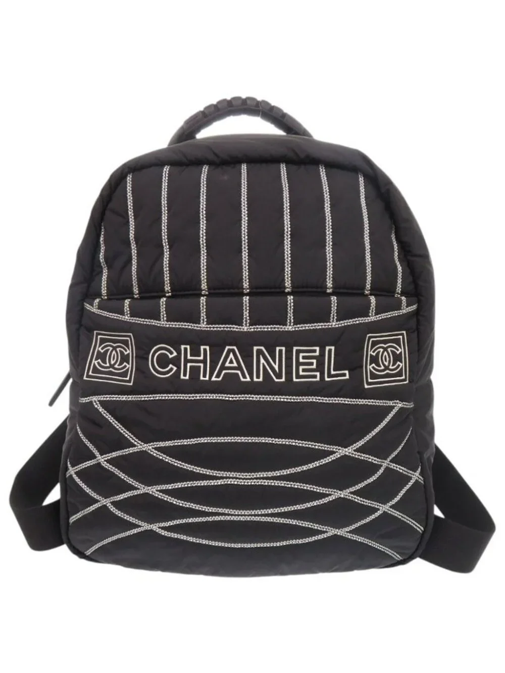 Chanel Sports Line CC Logo Nylon Black Backpack